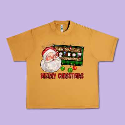 Merry Christmas Santa Cassette Urban Heavy Tee Designed By Fadigitalartstudio