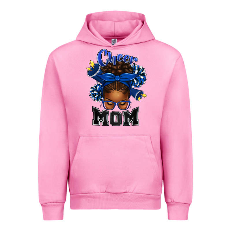 Cheer Mom Afro Messy Bun Urban Hoodie by texasbilliewilder | Teevron