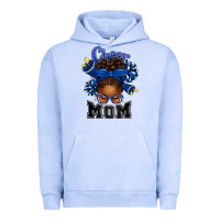 Pigment Grape Ice Cheer Mom Afro Messy Bun Urban Hoodie - texasbilliewilder