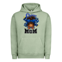 Pigment Oil Green Cheer Mom Afro Messy Bun Urban Hoodie - texasbilliewilder