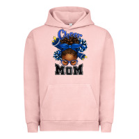 Pigment Salmon Cheer Mom Afro Messy Bun Urban Hoodie - texasbilliewilder