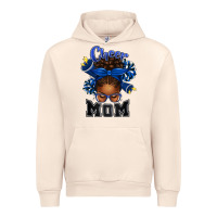 Sandshell Cheer Mom Afro Messy Bun Urban Hoodie - texasbilliewilder