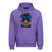 Tulip Cheer Mom Afro Messy Bun Urban Hoodie - texasbilliewilder