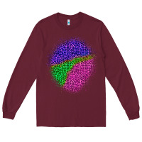Burgundy halloween leopard patch 1 Long Sleeve Tee - BundleAndBundleShop