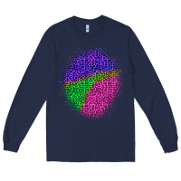 Navy halloween leopard patch 1 Long Sleeve Tee - BundleAndBundleShop