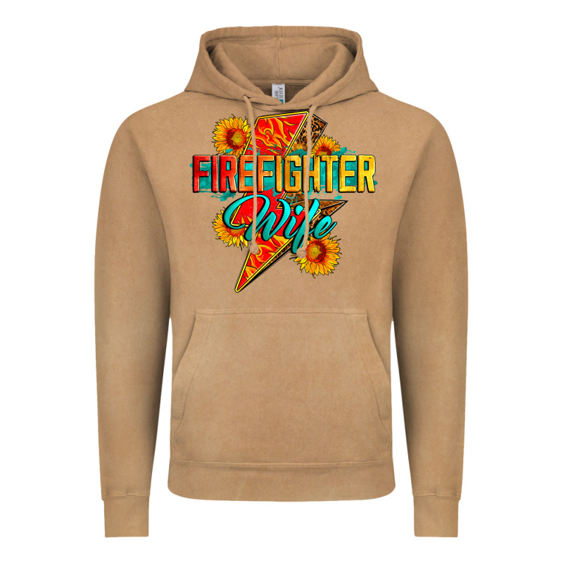 Firefighter Wife With Lightning Bolt Vintage Hoodie by Zillion Design Studio | Teevron