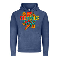 Vintage Denim firefighter wife with lightning bolt Vintage Hoodie - Zillion Design Studio