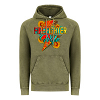 Vintage Olive firefighter wife with lightning bolt Vintage Hoodie - Zillion Design Studio