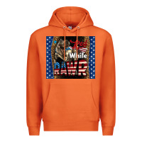 Carrot Western Red White Rawr Dinosaur Premium Hoodie - LillyAllenDesigns
