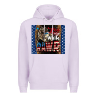 Lilac Western Red White Rawr Dinosaur Premium Hoodie - LillyAllenDesigns