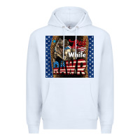 White Western Red White Rawr Dinosaur Premium Hoodie - LillyAllenDesigns