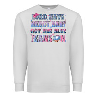 Dove Grey lord have mercy baby got her blue jeans on Premium Sweatshirt - NancyCooperArtShop
