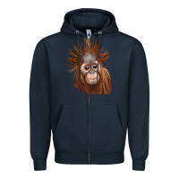 Baby Orangutan Zipper Hoodie | Teevron