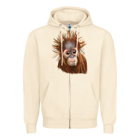 Sandshell baby orangutan Zipper Hoodie - LillyAllenDesigns