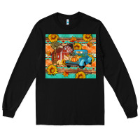 Black Farm life fall barn and truck Long Sleeve Tee - Artiststas