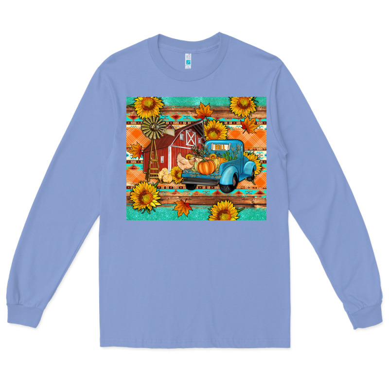 Farm Life Fall Barn And Truck Long Sleeve Tee by Artiststas | Teevron