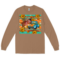 Toasted Coconut Farm life fall barn and truck Long Sleeve Tee - Artiststas