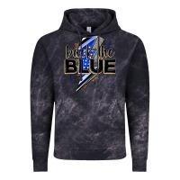 Cloud Black back the blue with lightning bolt Vintage Hoodie - Zillion Design Studio