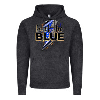 Vintage Black back the blue with lightning bolt Vintage Hoodie - Zillion Design Studio