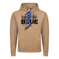 Back The Blue With Lightning Bolt Vintage Hoodie | Teevron