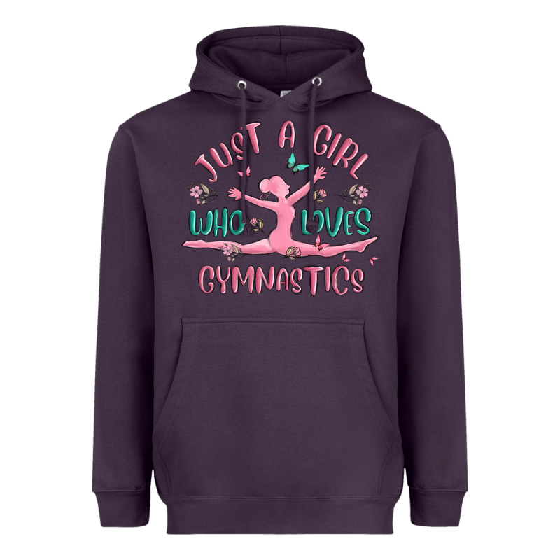 Just A Girl Who Loves Gymnastics Heavyweight Hoodie by MaliasSmallBusiness | Teevron