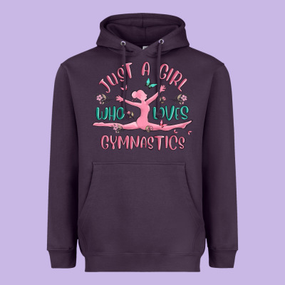Just A Girl Who Loves Gymnastics Heavyweight Hoodie Designed By Maliassmallbusiness