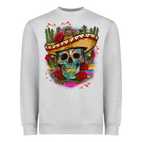 Heather Grey mexican skeleton Heavyweight Sweatshirt - CTS Tumbler Store