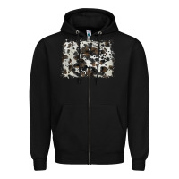 Black cowhide background Zipper Hoodie - BarkalooDesign