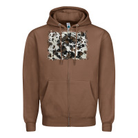 Chestnut cowhide background Zipper Hoodie - BarkalooDesign