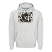 Dove Grey cowhide background Zipper Hoodie - BarkalooDesign