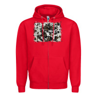 Red cowhide background Zipper Hoodie - BarkalooDesign