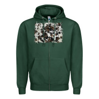 Sports Green cowhide background Zipper Hoodie - BarkalooDesign