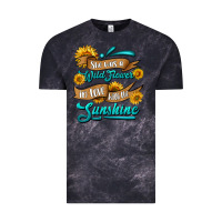 Cloud Black she was a wild flower in love with the sunshine Vintage Tee - HRA Design Shop