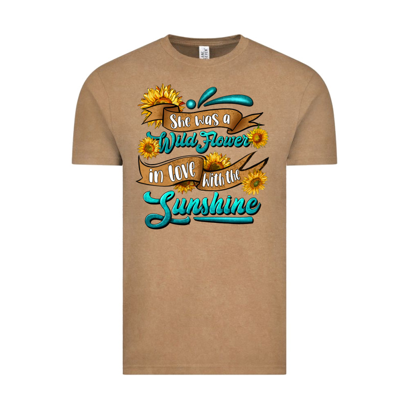 She Was A Wild Flower In Love With The Sunshine Vintage Tee by HRA Design Shop | Teevron
