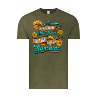 Vintage Olive she was a wild flower in love with the sunshine Vintage Tee - HRA Design Shop