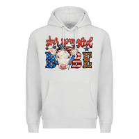 Dove Grey Western Star Spangled Baby Cow Premium Hoodie - LillyAllenDesigns