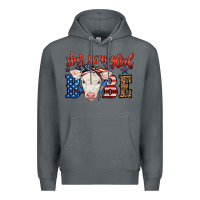 Rock Western Star Spangled Baby Cow Premium Hoodie - LillyAllenDesigns