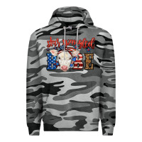 Slate Camo Western Star Spangled Baby Cow Premium Hoodie - LillyAllenDesigns