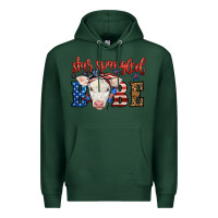 Sports Green Western Star Spangled Baby Cow Premium Hoodie - LillyAllenDesigns