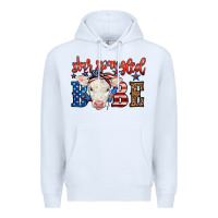 White Western Star Spangled Baby Cow Premium Hoodie - LillyAllenDesigns