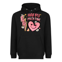 Black happy valentine heart Heavyweight Hoodie - MaliasSmallBusiness