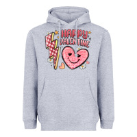 Heather Grey happy valentine heart Heavyweight Hoodie - MaliasSmallBusiness