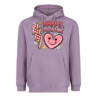 Lavender happy valentine heart Heavyweight Hoodie - MaliasSmallBusiness