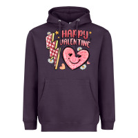 Plum happy valentine heart Heavyweight Hoodie - MaliasSmallBusiness