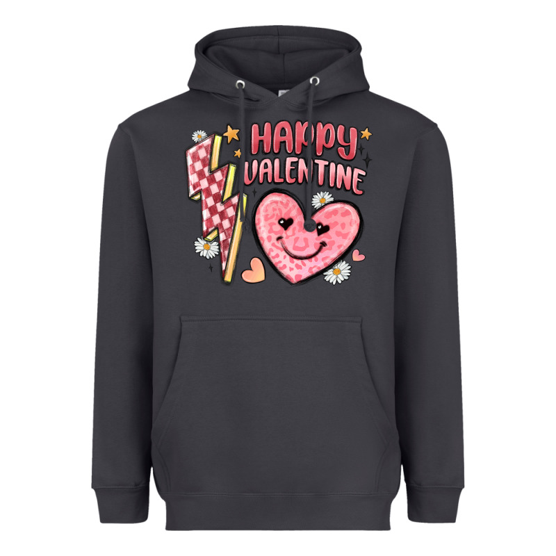 Happy Valentine Heart Heavyweight Hoodie by MaliasSmallBusiness | Teevron