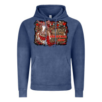 Vintage Denim all i want for christmas is a cow cowhide Vintage Hoodie - RanaPortraitStore