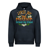 Navy First My Mother Forever My Friend with Daisies Urban Hoodie - texasbilliewilder