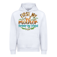 White First My Mother Forever My Friend with Daisies Urban Hoodie - texasbilliewilder