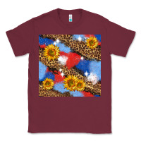 Burgundy western 4th of july seamless pattern Classic Tee - BundleAndBundleShop