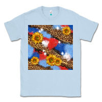 Dusty Blue western 4th of july seamless pattern Classic Tee - BundleAndBundleShop